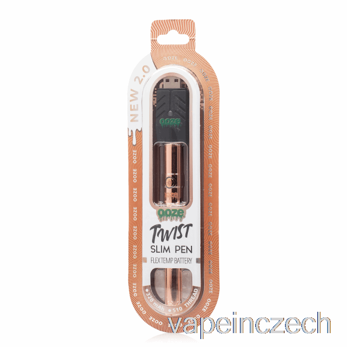 Ooze Slim Twist Pen 2.0 Flex Temp Battery Rose Gold Vape Pero
